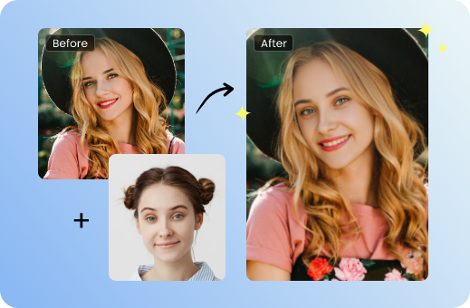 누구와든 무료로 얼굴 바꾸기