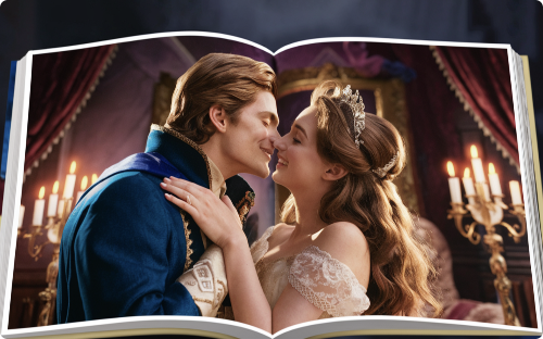 책 삽화용 AI 키스 사진