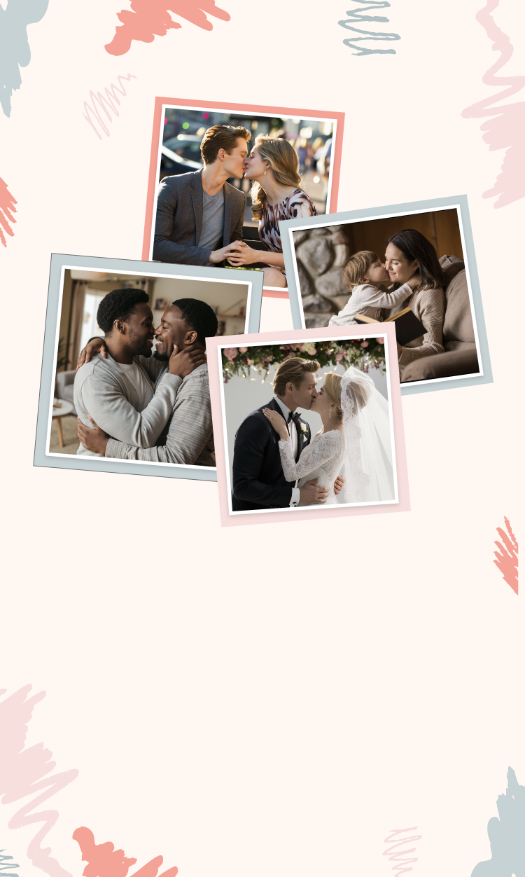 AI 키스 사진 몽타주