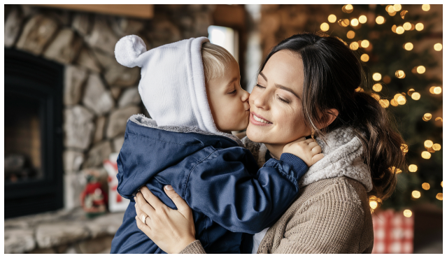 감동적인 AI 가족 키스 사진