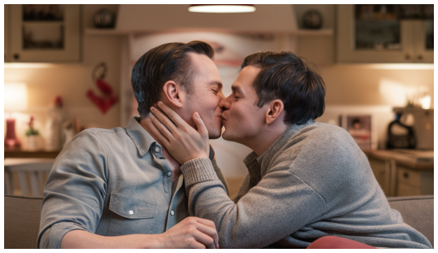 포용적인 AI 키스 아트 사진